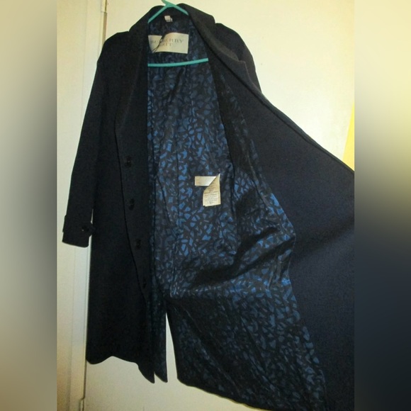 HOT Burberry Brit Navy Blue Showerproof Stretch Cotton Chesterfield Coat $1,600! - Picture 8 of 12
